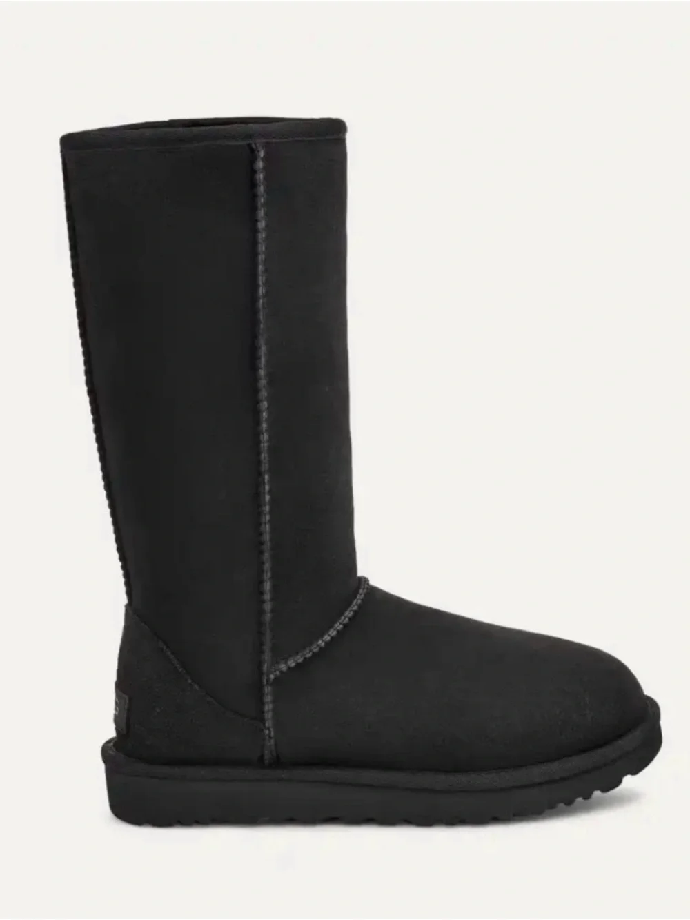UGG Tall Black Suede Shearling Boot